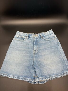 BDG Urban Outfitters Mom High Ride Light Blue Denim Shorts Size 28